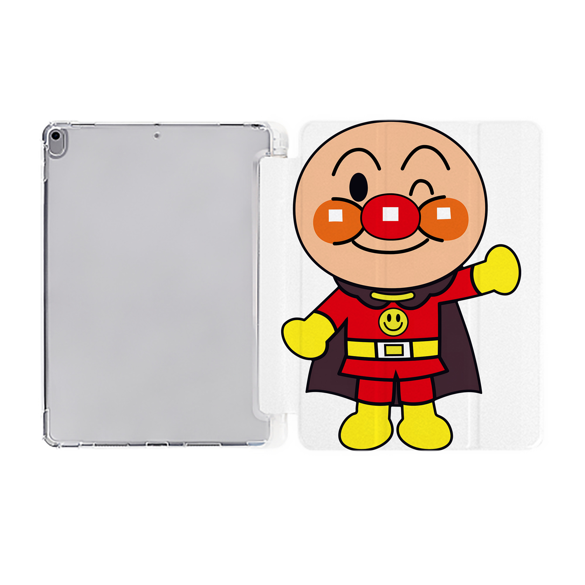 （画像用） アンパンマン Anpanman IPad ケース ペン収納付き 三つ折りスタンド PUレザー×シリコン 対応機種9.5/10.5/10.9インチ